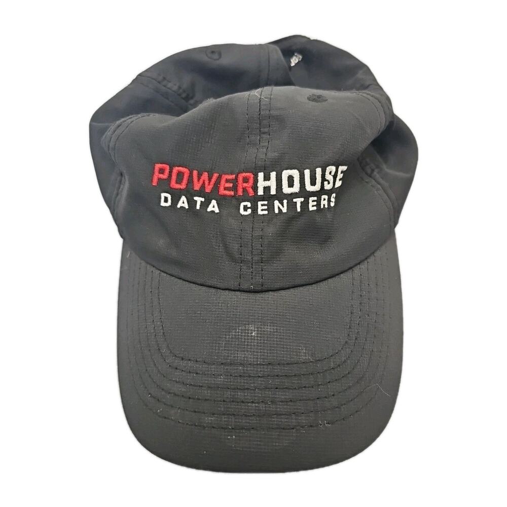 PowerHouse Data Centers Strapback Hat Black OSFA Embroidered Fishing Hunting